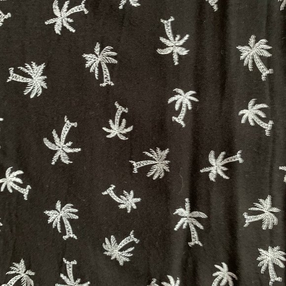 Palm Tree Print Short-Sleeve Button-Down - Picture 2 of 3